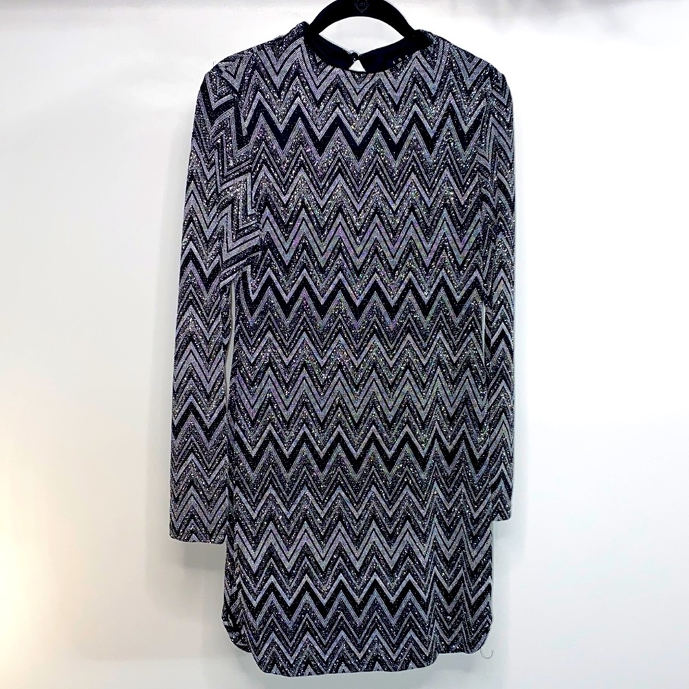 Sparkly Mini Long Sleeve Dress